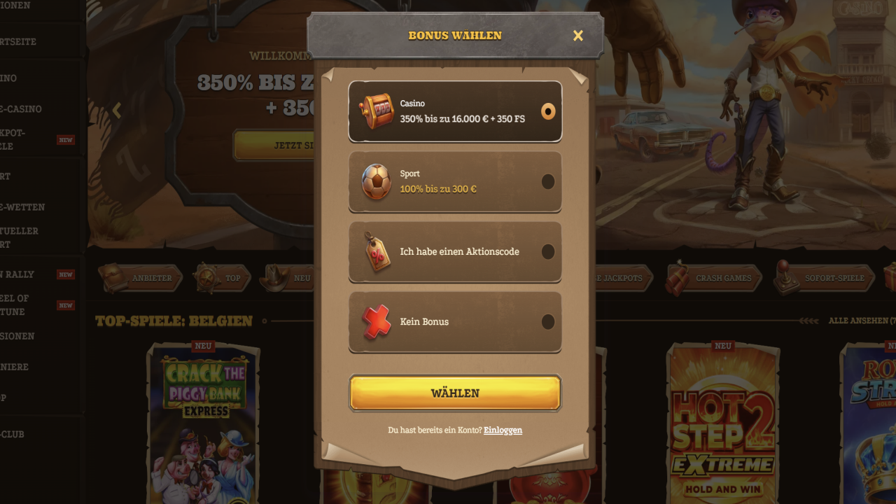 Lizaro casino registration